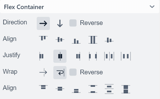 designer 3 layout flex container